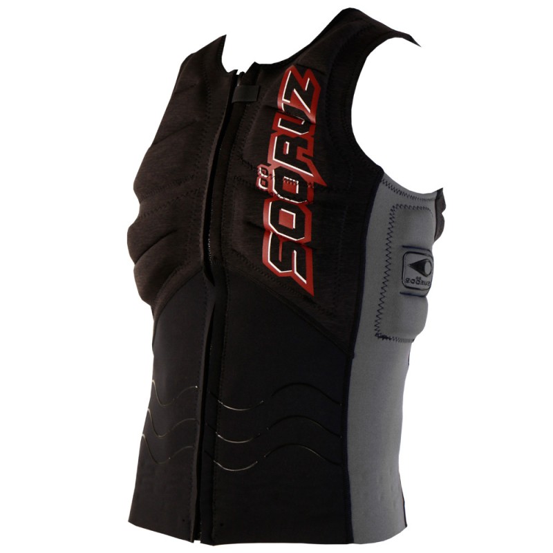 Soöruz  Kitevest Front Zip OPEN Black