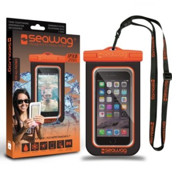 Pochette étanche Seawag - noir & orange