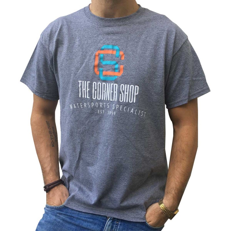 T-Shirt The Corner Shop, Gris