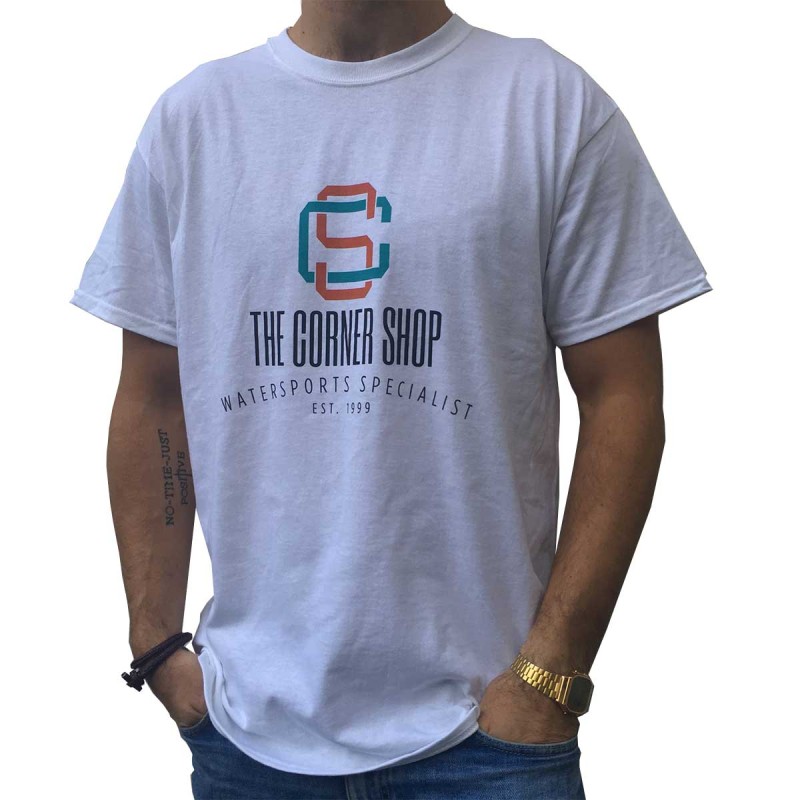 T-Shirt The Corner Shop, Blanc T-Shirt The Corner Shop, Blanc