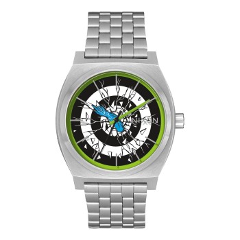 Montre Nixon Time -Teller  Santa Cruz silver / roskopp