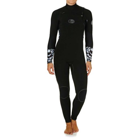 Combinaison Rip Curl WMNS Flash Bomb 5/3 Front Zip 2018 Black & White