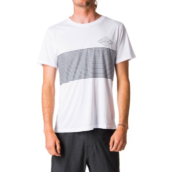 Lycra Rip Curl Linear Surflite UV Tee White