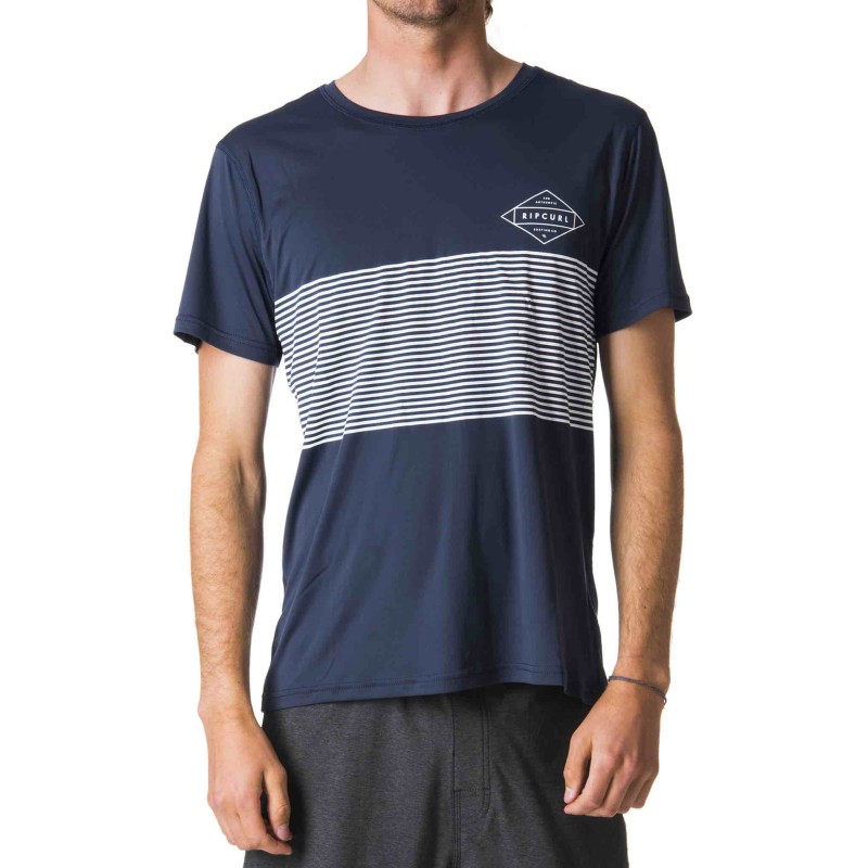 Lycra Rip Curl Linear Surflite UV Tee Navy