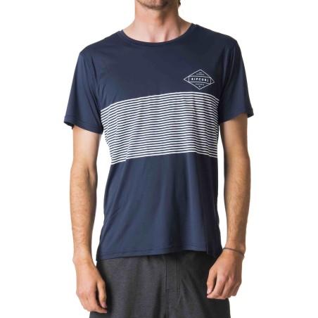 Lycra Rip Curl Linear Surflite UV Tee Navy