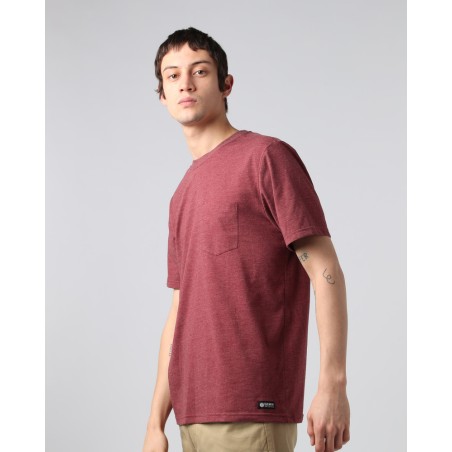 T-Shirt Element Basic Pocket Crew Oxblood Heather