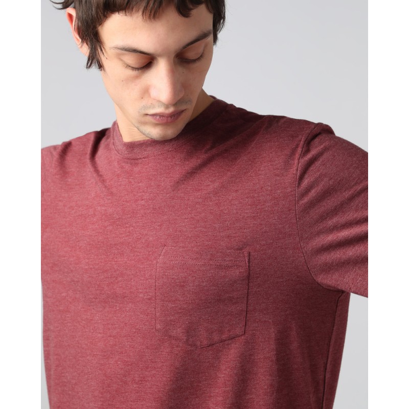 T-Shirt Element Basic Pocket Crew Oxblood Heather