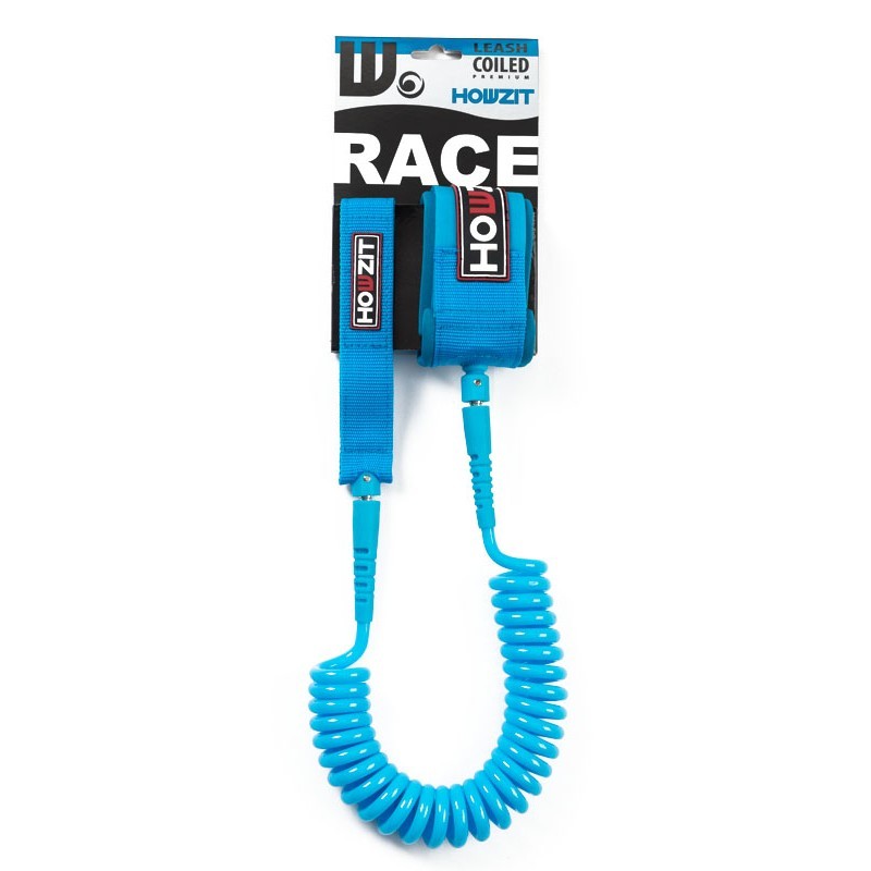 Leash SUP Howzit Coiled 9' / 8mm AQUA