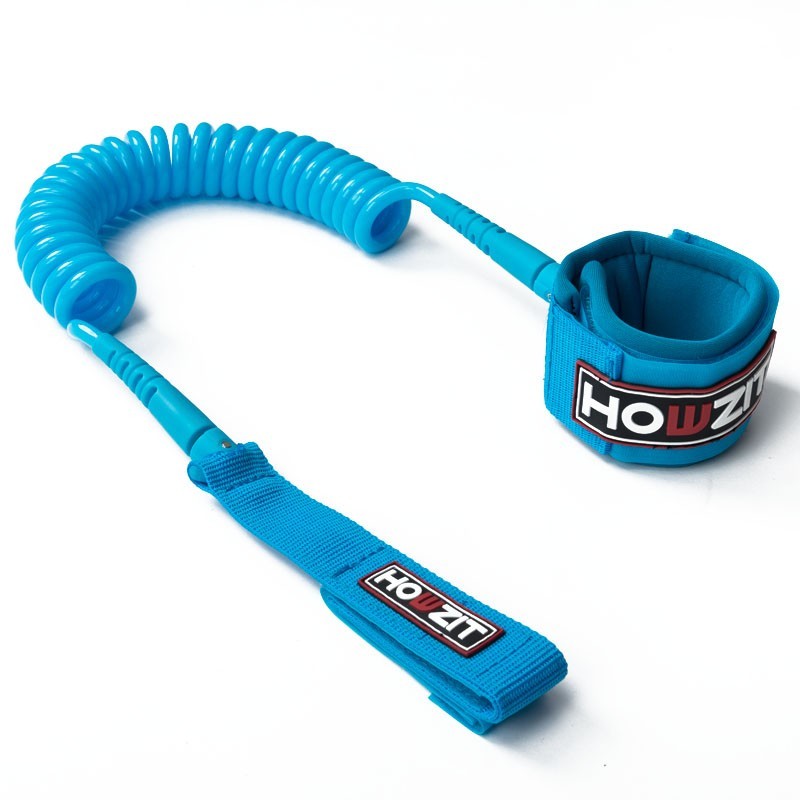 Leash SUP Howzit Coiled 9' / 8mm AQUA