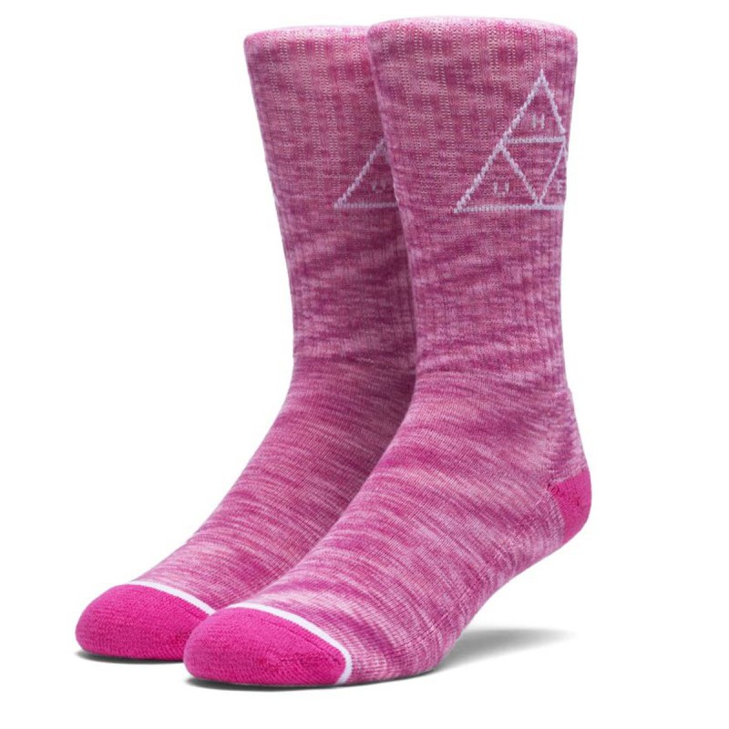 Chaussettes HUF Melange Triple Triangle Pink