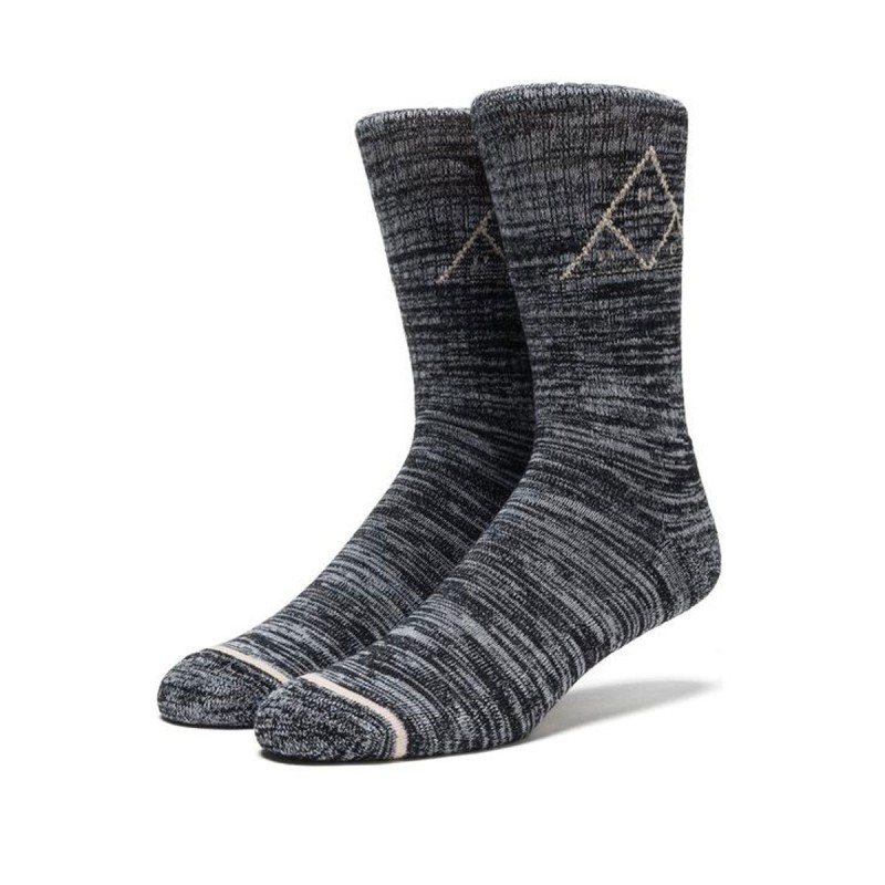 Chaussettes HUF Melange Triple Triangle Black