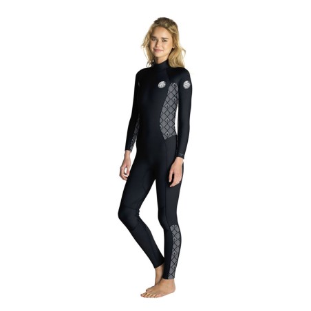 Combinaison Rip Curl Dawn Patrol 5/3 Back Zip 2019 Black/White