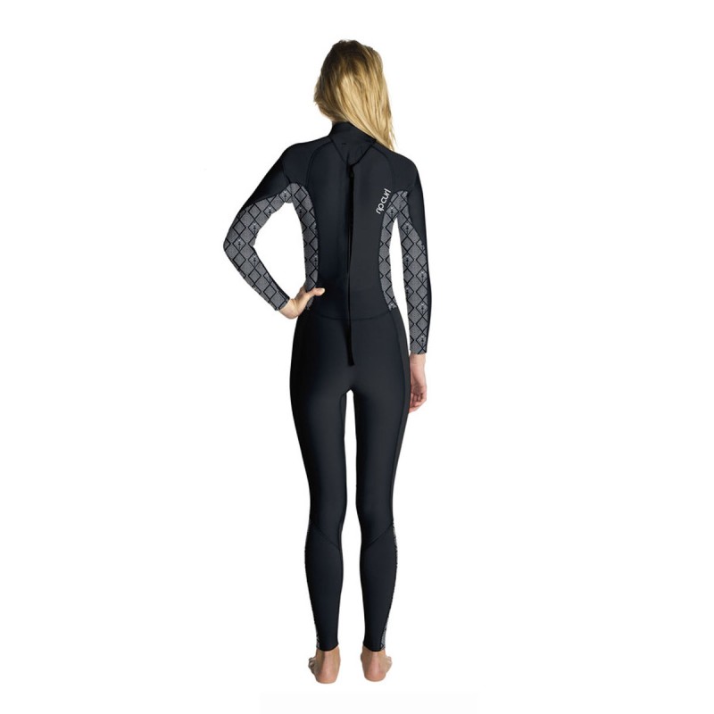 Combinaison Rip Curl Dawn Patrol 5/3 Back Zip 2019 Black/White