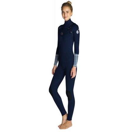 Combinaison Rip Curl Flash Bomb 5/3 Front Zip 2019 Blue