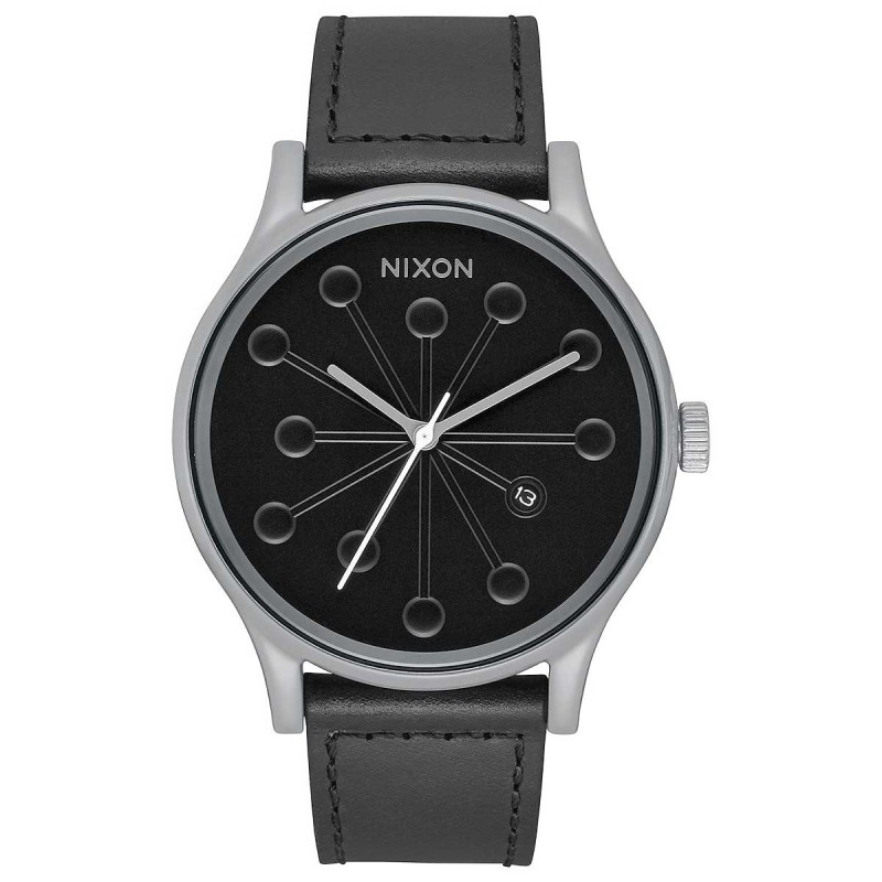 Montre Nixon Station Leather Gray / Caples