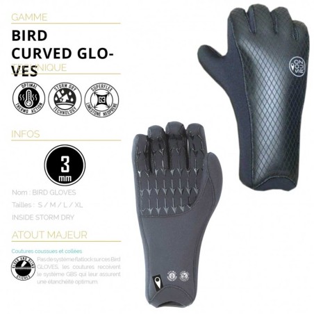 Gants Sooruz 3mm Gloves curved BIRD 2019