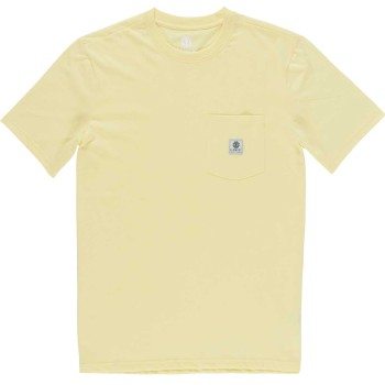 T-Shirt Basic Pocket Label Yellow