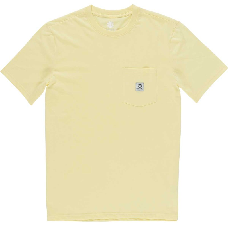 T-Shirt Basic Pocket Label Yellow