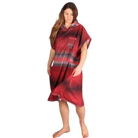 Poncho After Stripes - Red