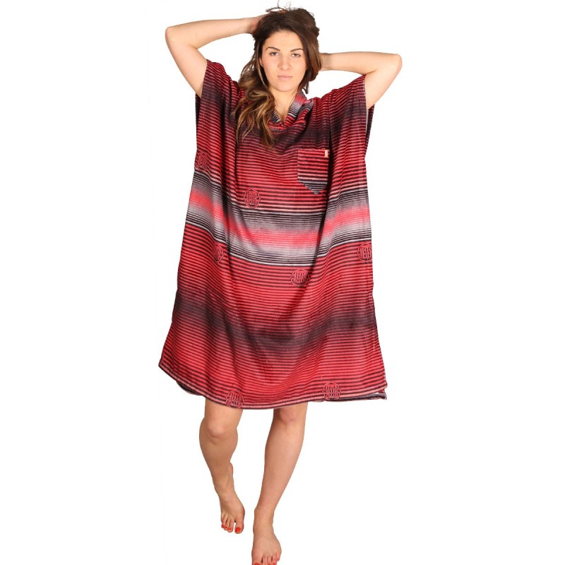 Poncho After Stripes - Red