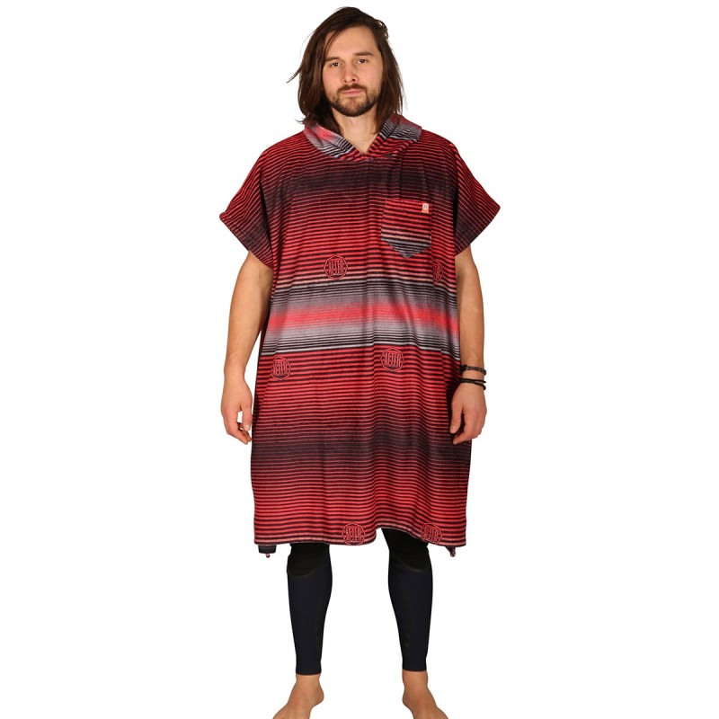 Poncho After Stripes - Red