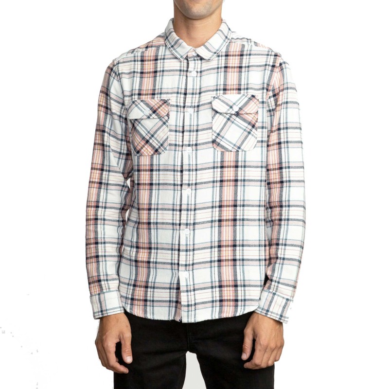 Chemise RVCA avett flannel ls Antique White