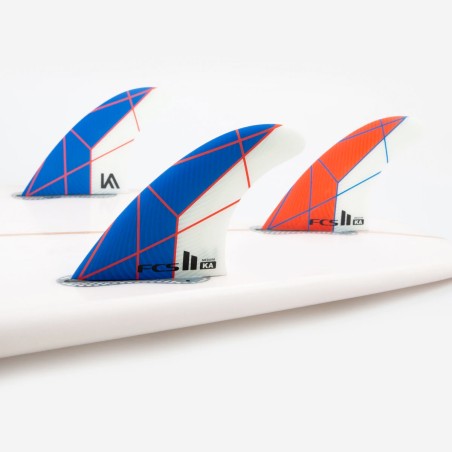 Ailerons FCS II KA PC Tri Set Bleu/Blanc