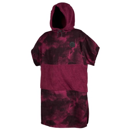 Mystic Poncho Allover Oxblood Red