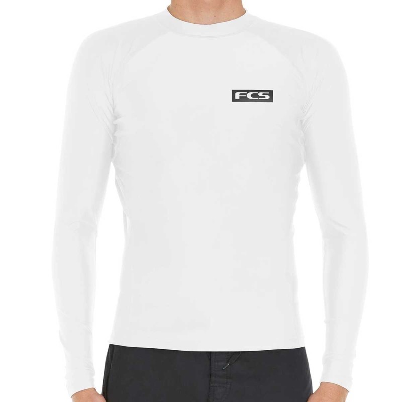 Lycra FCS LS Rash Vest Blanc 2020