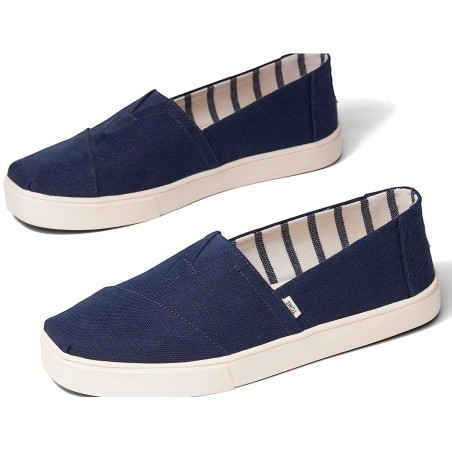 Alpargata Cupsole Bleu Marine en Toile Toms