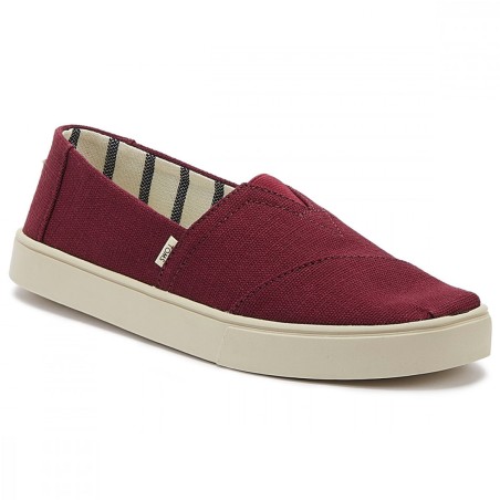 Alpargata Cupsole Rouge en Toile Toms