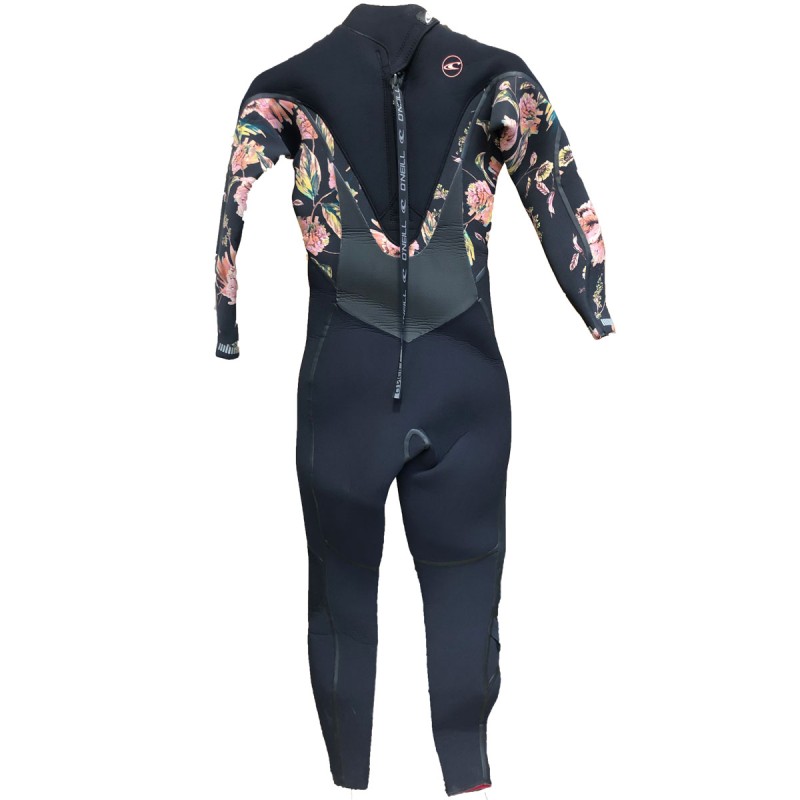 Combinaison O'Neill Femme Psycho Tech 5/4 Backt Zip Full Black/Flo