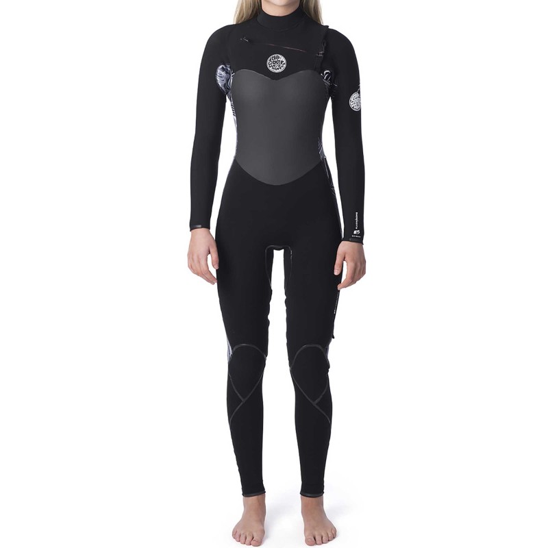 Combinaison Rip Curl Flash Bomb WMNS 5/3mm Front Zip 2020 Black-White