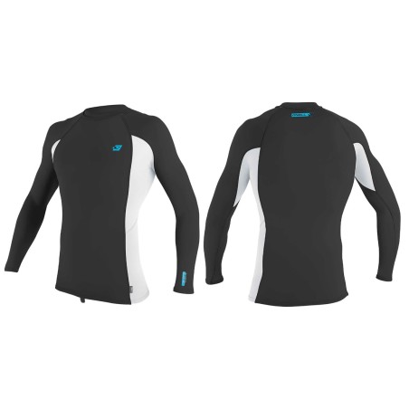 Lycra O'neill Premium Skins L/S Rash Guard Raven / White