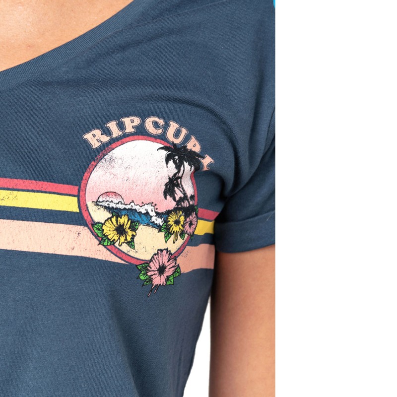 T-Shirt Femme Rip Curl Golden State V Neck 2021