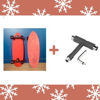 Surf skate Sandy Shapes Mediterraneo Red Whosale