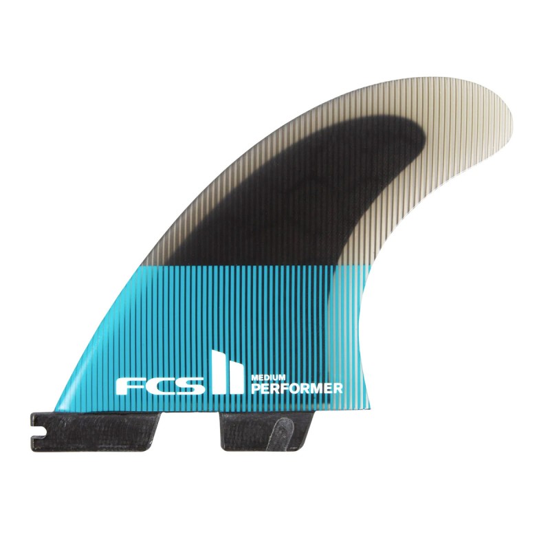 Ailerons FCS II Performer PC Teal/Black Quad fins