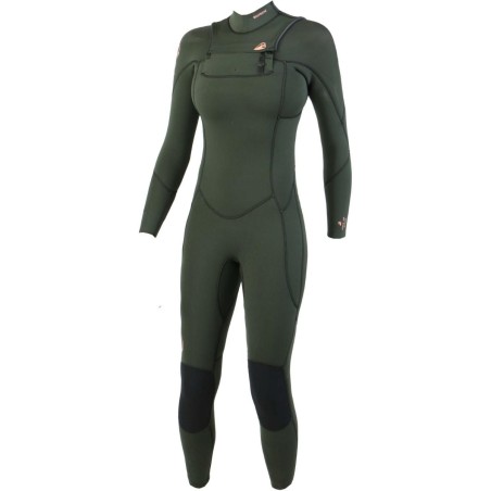 Combinaison Sooruz Femme Green Line Bioprene 4/3mm Chest Zip