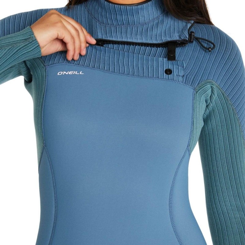 Combinaison Femme O'Neill Hyperfreak 3/2+ Front Zip Full Dusty Blue