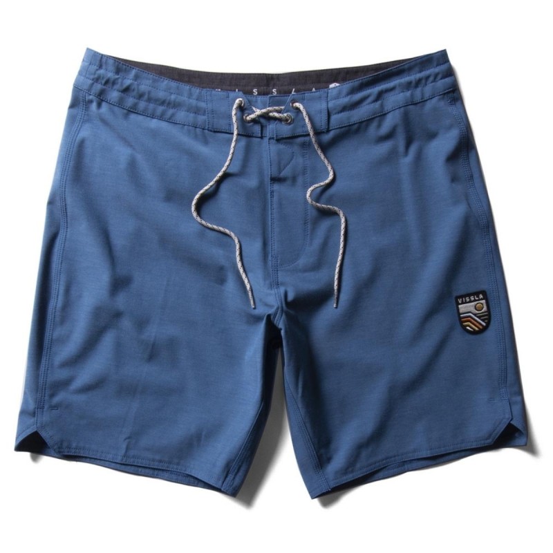 Boardshort Vissla Solid Sets 18.5" - Bleu