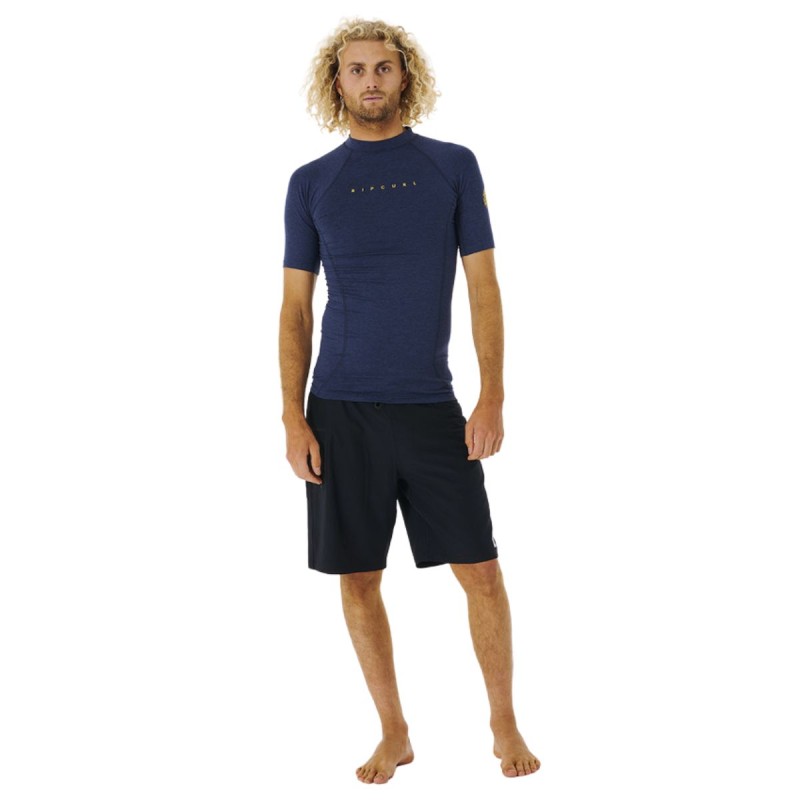 Top Lycra Manches Courtes RipCurl Dawn Patrol Perf 2023 - Navy