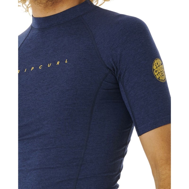 Top Lycra Manches Courtes RipCurl Dawn Patrol Perf 2023 - Navy