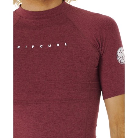 Top Lycra Manches Courtes RipCurl Dawn Patrol Perf 2023 - Marron