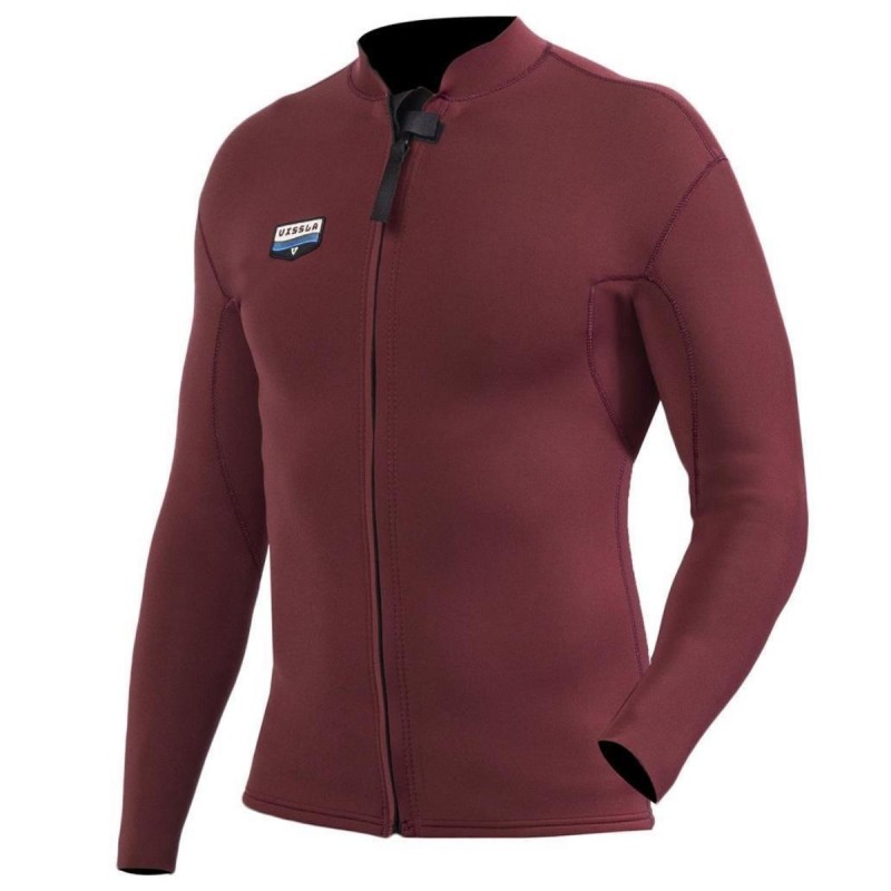 Top néoprène Vissla Solid Sets 2mm FZ - Bordeaux