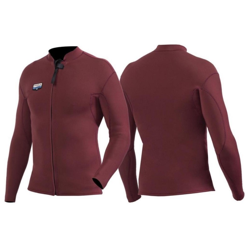 Top néoprène Vissla Solid Sets 2mm FZ - Bordeaux