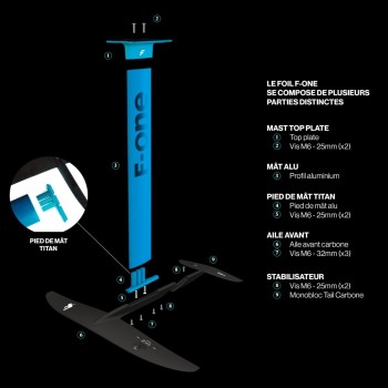 Avion Complet F-One SK8 HM Carbon 2023 - Assemblage Avion Complet F-One SK8 HM Carbon 2023 - Assemblage