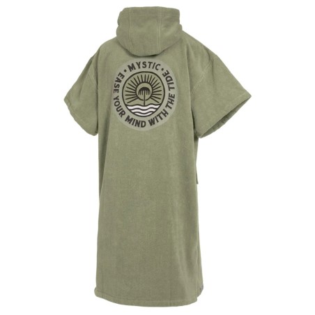 Poncho Mystic Velours Artwork Olive Green