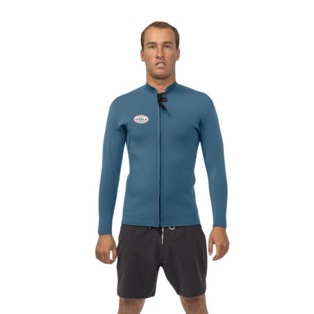 Top Néoprène Zippé Vissla Solid Set 2mm - Bleu ciel