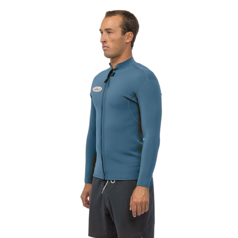 Top Néoprène Zippé Vissla Solid Set 2mm - Bleu ciel