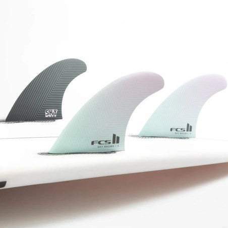 Ailerons FCS II Sky Brown PC Tri Fins Lavender